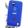 mt key Custodia protettiva in silicone per portachiavi per auto blu scuro compatibile con