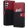 Ailisi Cover Per Samsung Galaxy A54 5G, Cartone Animato Cani Cute Dogs Custodia Protettiva Caso Libro Flip Cover Magnetica in Pelle PU con Portafoglio, Funzione Stand -Rosso/Nero