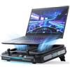 llano V11 Pro Base raffreddante per laptop, supporto di raffreddamento con turboventola da 4,7 pollici, per notebook da 14 a 17,3 pollici, velocità regolabile, antipolvere, hub USB a 3 porte, Nero