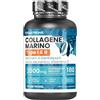 Vitastrong. Vitastrong Collagene Marino con Acido Ialuronico, Vitamina C, 180 Compresse | Collagene Marino Idrolizzato Tipo 1 e 2 Brevettato Collyss® e Cartidyss®, 2000mg di Collagene Marino con Vitamina C per Dose