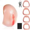 AMAZBEE Gabbia di castità Sissy giocattolo del sesso con 4 anelli e serratura invisibile Gabbia di castità incorporata con piccoli cilindri di bloccaggio Pene SM Extreme Bondage Set