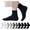 J-BOX Women Cotton Crew Socks,10-20Pairs Thin Casual Dress Socks for Business,Trouser, Breathable Soft running Ankle Socks