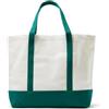 Amazon Essentials Borsa Tote Grande da Spiaggia in Tela Resistente Unisex - Adulto, Naturale/Verde, Taglia unica