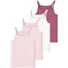 NAME IT Nkfstrap Top 4P AOP Noos, Mauve Morn, Numeric_146 (Confezione da 4), Mauve Morn, Numeric_146