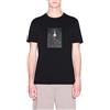 Armani Exchange One Block Up, Front Logo with Rubbed Photo Print T-Shirt, Nero, M Uomo