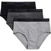2(X)IST 2(x) Ist Intimo da Uomo Essential Cotton Fly Front, Confezione da 3, Nero/Grigio/Antracite mélange, 42