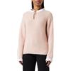 ONLY Bestseller A/S ONLCILA L/S Mix Highneck CC Knt Pullover da Donna, Rosa Fumo/Dettaglio: W. Cloud Dancer Woven, S, Rose Smoke/Detail:w. Cloud Dancer Woven, S