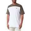 Vans Maglietta da Uomo Script Crew Block SS, Foglia D'uva Bianca, XS