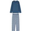 EMPORIO ARMANI Uomo PATTERN L/S CAMICE+PANTALONI PIGIAMA Blu S