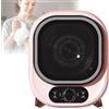 JYHUHGRG Asciugatrice a Tamburo, Potente turbina 0-200 Minuti Aria Calda e Fredda Asciugatura 3D 5 kg asciugatrice a Tamburo ventilata 35 Db silenziosa centrifuga compatta Filtro,Pink