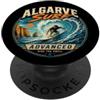 Atlantic Surf Adventure Algarve Surf Advanced Ride The Swell Wave Rider PopSockets PopGrip Adesivo