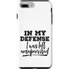 Funny Not My Fault Designs Custodia per iPhone 7 Plus/8 Plus In mia difesa sono stato lasciato senza supervisione grezzo, non colpa mia