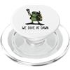 Funny Frog Meme Scuba Diving Humor Gifts Ci immergiamo all'alba Frog Funny Frog Meme Scuba Diver PopSockets PopGrip per MagSafe