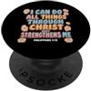 Groovy Philippians 4:13 Bible Verse Chri Posso fare tutto attraverso Cristo Christian Groovy Retro PopSockets PopGrip Adesivo
