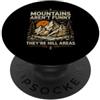 Outdoor Adventure Lover Vintage Humor Divertente dicendo le montagne sono divertenti aree di collina PopSockets PopGrip Adesivo