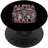 Lover For Mom With Pastel Magic Sarcasti Divertente gatto maschio alfa che dice con unicorno PopSockets PopGrip Adesivo