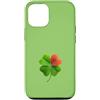 happyou4designs Custodia per iPhone 12/12 Pro Quadrifoglio con cuore
