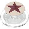Fantabulous Accessoires Motivo scozzese grafico con stella pied de poule bordeaux PopSockets PopGrip per MagSafe