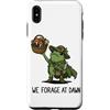 Funny Frog Meme Foraging Humor Gifts Men Custodia per iPhone XS Max We Forage At Dawn Frog Funny Frog Meme Foraggiamento Funghi