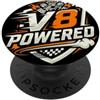 The V8 Gearhead Muscle car con motore da corsa con motore V8 PopSockets PopGrip Adesivo