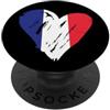 France Love Heart Flag Tees Co Bandiera Francia Love Heart PopSockets PopGrip Adesivo