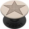 Fantabulous Accessoires Motivo scozzese neutro con motivo a stelle pied de poule beige PopSockets PopGrip Adesivo