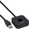 Inline Scanner di impronte digitali con hub USB, Windows Hello, USB-A/USB-C, nero