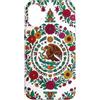 Folk Art Gifts Custodia per iPhone 16 Plus Bandiera messicana modello azteco Messico Pride floreale