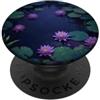 Purple Aesthetic Gifts Estetica botanica dello stagno delle ninfee del loto viola PopSockets PopGrip Adesivo