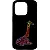 ROOTED WILD SOUL painted rainbow animal Custodia per iPhone 15 Pro Simpatico disegno colorato giraffa Silouhette giraffa