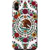 Folk Art Gifts Custodia per iPhone XS Max Bandiera messicana modello azteco Messico Pride floreale