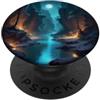 Midnight Moon Aesthetic Gifts Celeste Notte Deserto Canyon Paesaggio Luna PopSockets PopGrip Adesivo