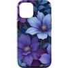 Deep Purple, Lavender & Lilac Flower Gif Custodia per iPhone 12/12 Pro Carino Viola Fiori Lilla Vaporwave Estetica
