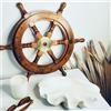 DECORAZIONE NAVI AMANTI BARCA MARE OTTONE ANTICO REGALO PIRATA NAUTICO RUOTA ...