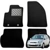 MTC Automotive Tappetini Ford Fiesta V dal 2005 al 2008, Su Misura, Set 4 Pezzi | Tappetini Fiesta V Neri con Battitacco in Gomma Rinforzata, Antiscivolo, Bottoni di Fissaggio
