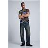 Desigual, pantalone di jeans ricamato, Uomo, Cotone, Blu, 28