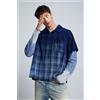 Desigual, Maglietta polo a quadri, Uomo, Cotone, Blu, L