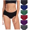 wirarpa Mutande Donna Cotone Vita Media Comode Slip Elasticizzato Intimo di Base Pacco da 6