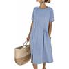 Onsoyours Vestito Donna Manica Corta Vestiti Estivi A Azzurro XL