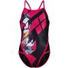 ARENA Cats Costume da Bagno, Black Freak Rose, 140 Bambine e Ragazze