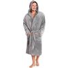 CityComfort Vestaglia da uomo in pile Vestaglie da Casa(M, Grigio)