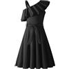 Arshiner Ragazze Abito Una Spalla Bambini Estivo Festa Abiti Papillon Casual Vestito Senza Maniche Abiti per Ragazze 5-14 Anni