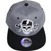 beybey Cappellino Snapback con teschio, design alla moda per un look fantastico, TRPPL grigio, 1 mese