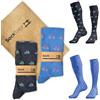 SockTailor Calze Uomo Lunghe in Caldo Cotone, Fantasie Eleganti e Divertenti Biciclette, Calze Uomo Invernali, Calzini Uomo Lunghi 41 46, Made in Italy, 2 Paia Blu Grigio Scuro, Pacchetto Ecologico