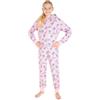 Disney Pigiama Stitch Bambina Intero - Pigiamone Stitch in Pile con Zip 2-14 Anni - Pigiami Interi con Cappuccio per Ragazza (Rosa Stitch, 7-8 Anni)