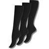 Wonky Line Calze al ginocchio in cotone - Nero / 39-42
