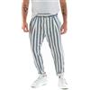 Giosal Pantalone Uomo Lungo Elastico Riga Larga Coulisse in Vita Cotone Made in Italy