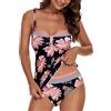 Aottori Tankini Donna Due Pezzi Push Up | Mare, Costume da Bagno, Canottiera e Pantaloncino, Beachwear Scollo a V Sexy, Swimwear Stampa Floreale, per Spiaggia Piscina