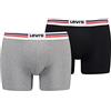 Levi's Boxer, Boxer Uomo, Grigio (Middle Grey Melange 02), S