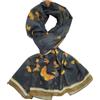 GFM® Farfalla Design - Sciarpa stampata o sciarpa stile pashmina (BF), Bf-16-Verde foglia di tè, L